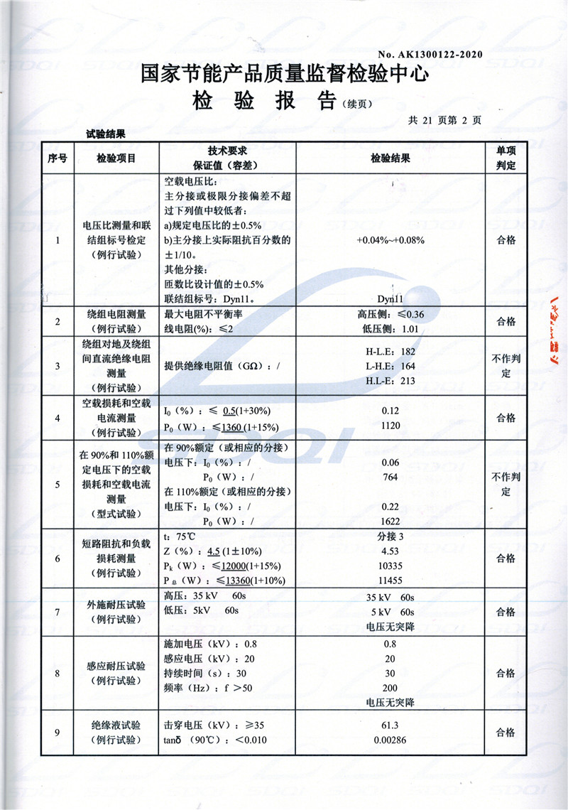 高低压试验报告-S11-1250凉城凉城凉城油浸式变压器-2.jpg